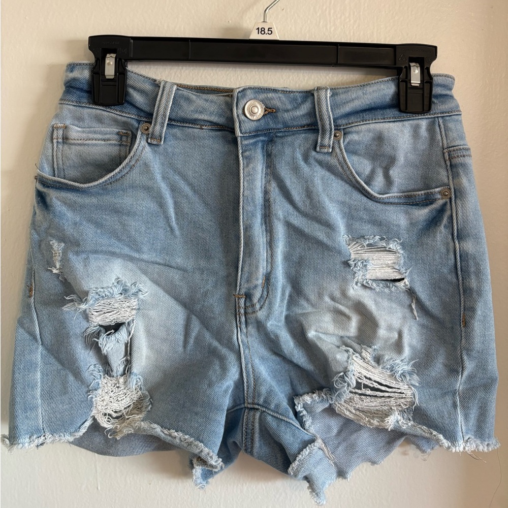 Wax Jean Light Blue Distressed Women’s Jean Shorts